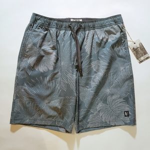 Linksoul SATURDAY SHORT BOARD SHORTS LINED size S L XXL storm green leaf print